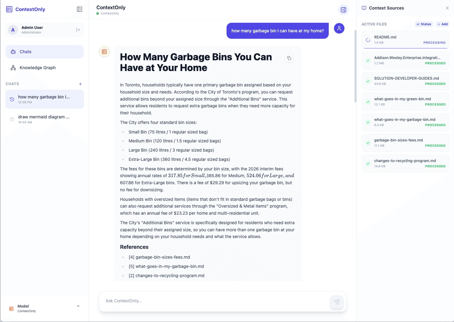 ContextOnly Dashboard